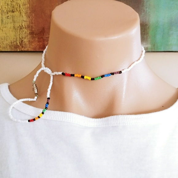 Jewelry - HANDMADE RAINBOW LOT OF 2PCS NECKLACE & BRACELET